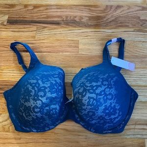Blue lace bra